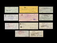 A Collection of Signed Checks from Baseball Hall of Famers and Notables