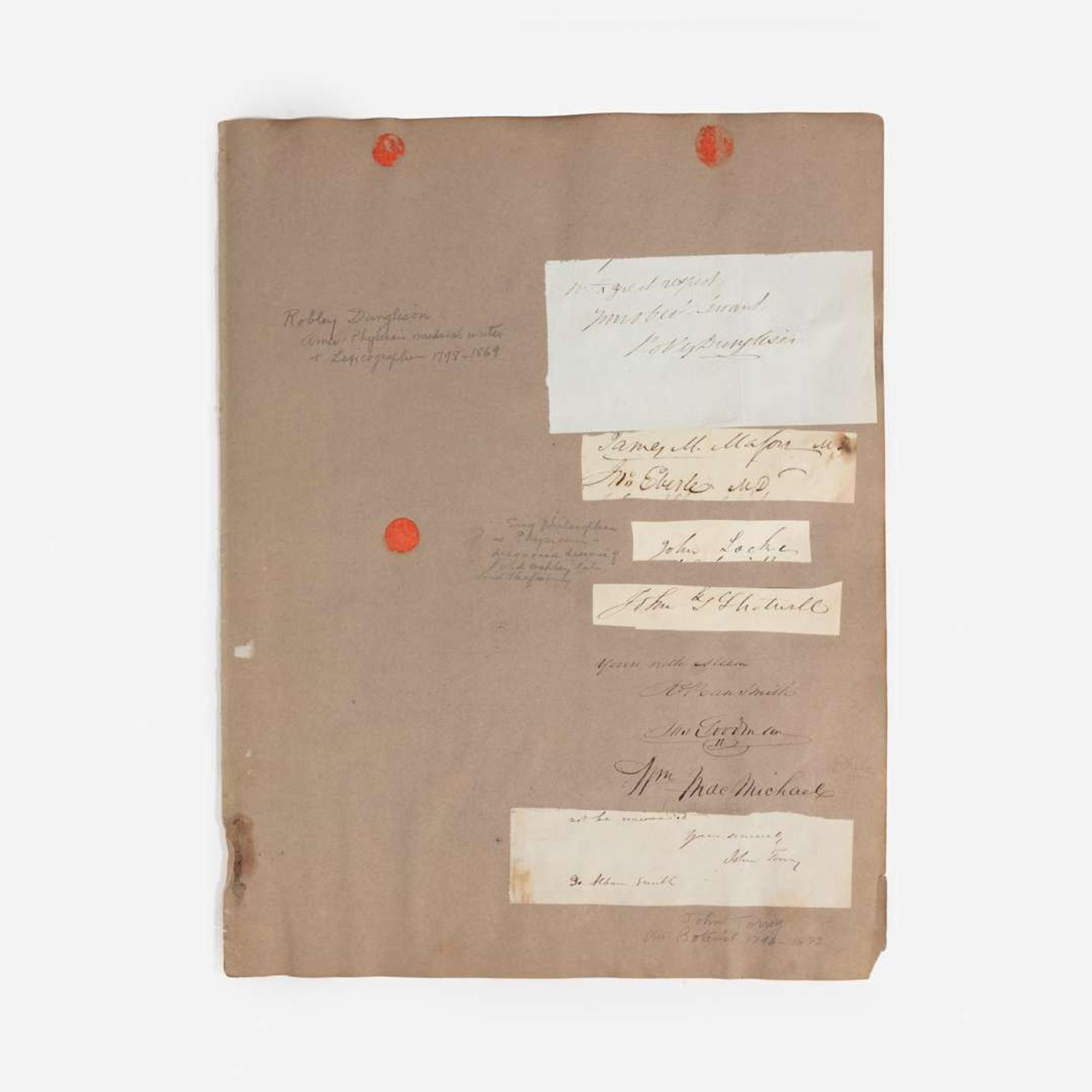 [Presidential] Washington, George, and Marquis de Lafayette Group of 2 Cut Signatures