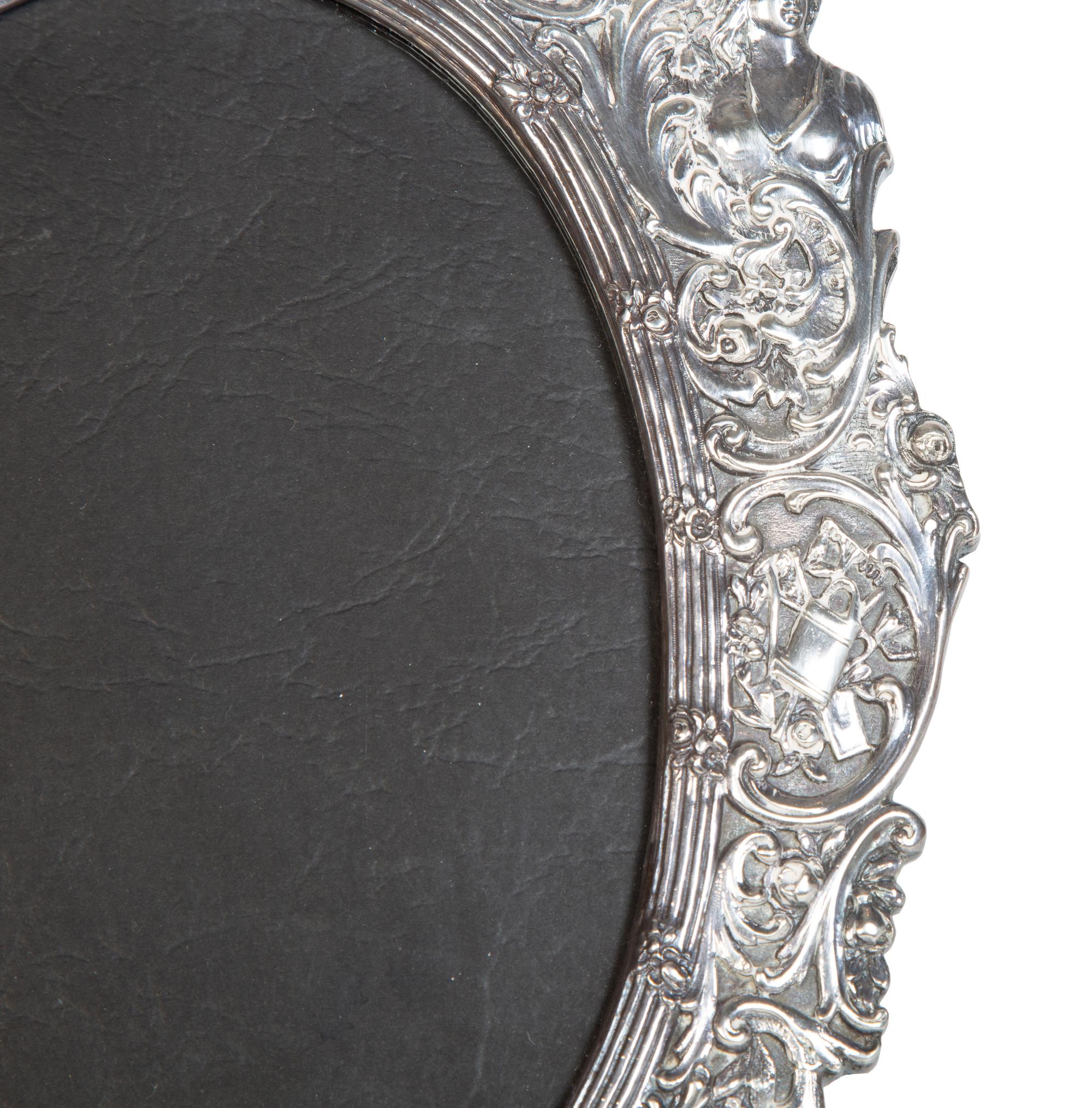 An Art Nouveau Chased Silver Picture Frame — First Half 20th Century