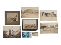[NATIVE AMERICANS - PHOTOGRAPHY]. A group of photographs, stereoviews, and real photo postcards of Native American subjects, including a cyanotype.