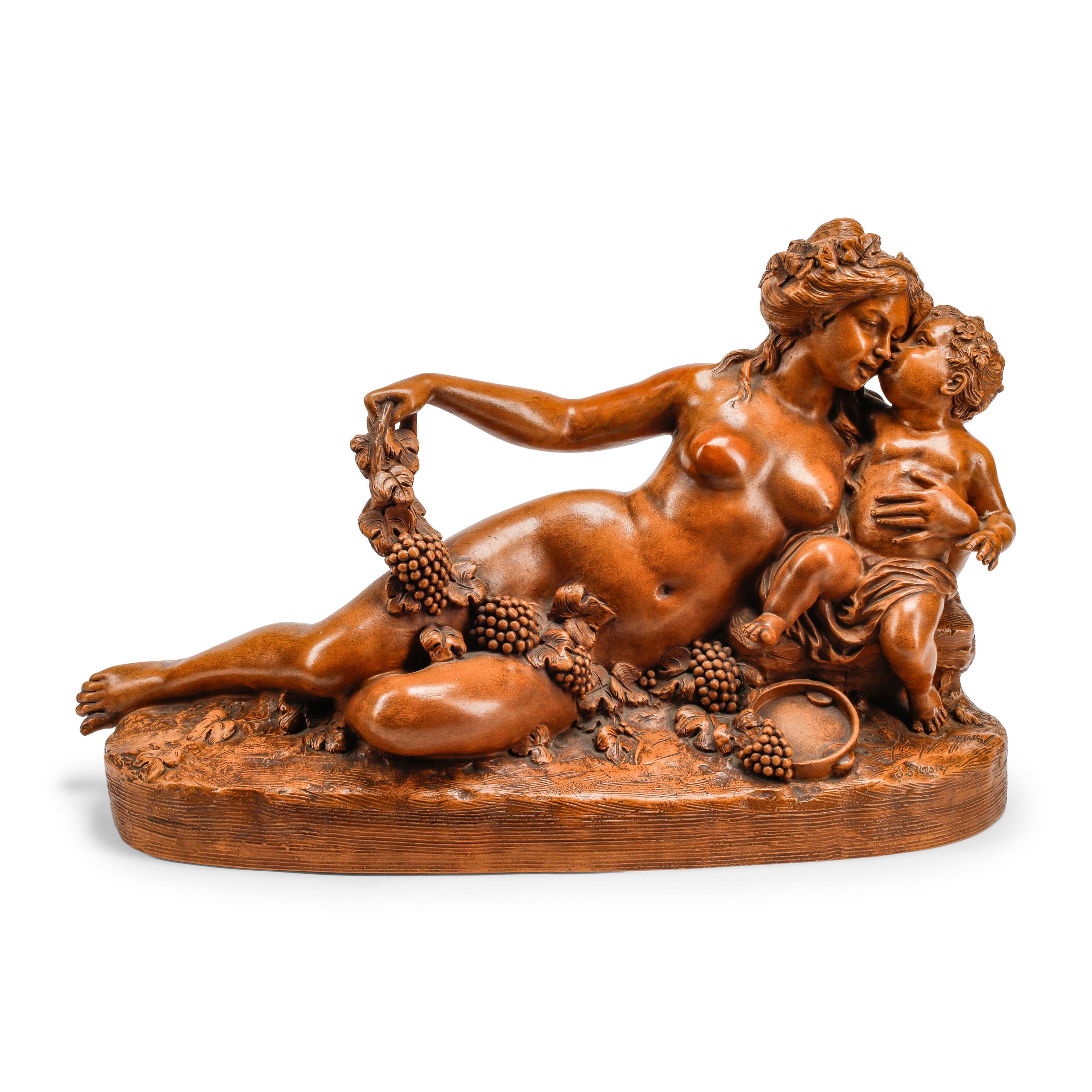 A French Terracotta Figural Group
