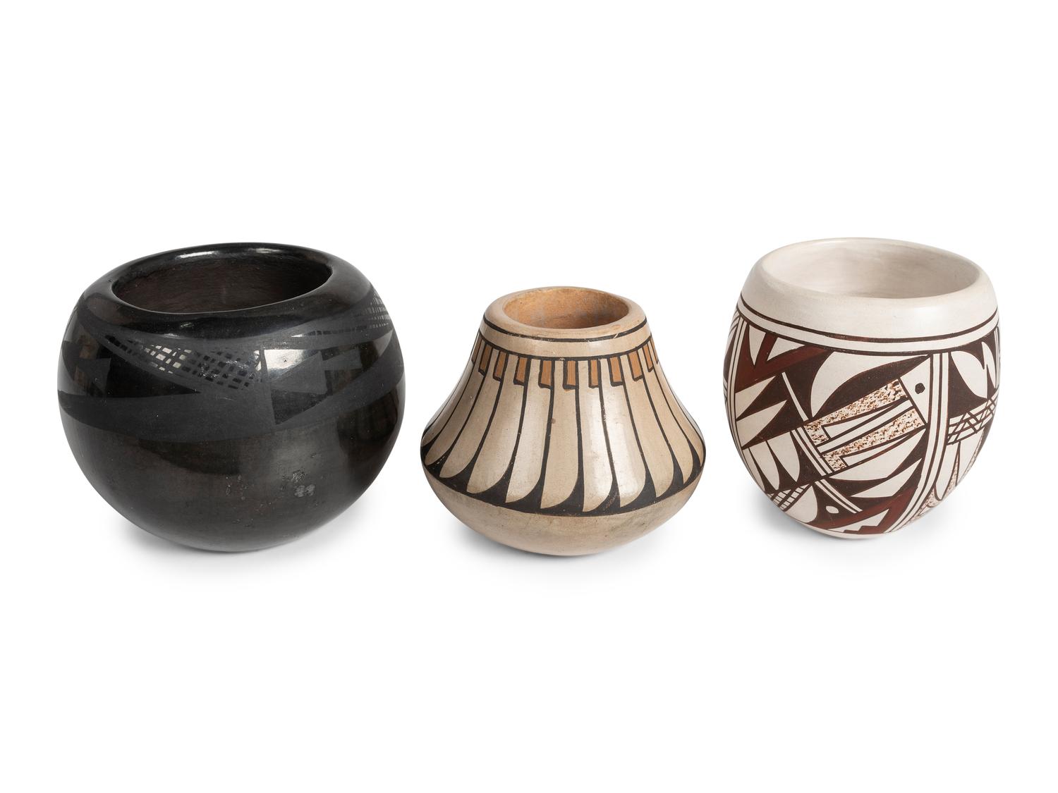 Hopi and San Ildefonso Miniature Pottery