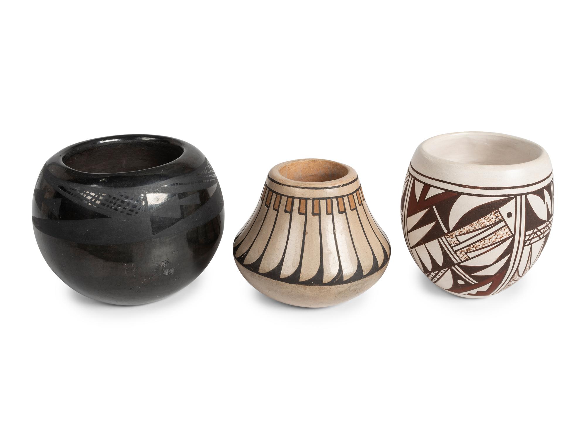 Hopi and San Ildefonso Miniature Pottery