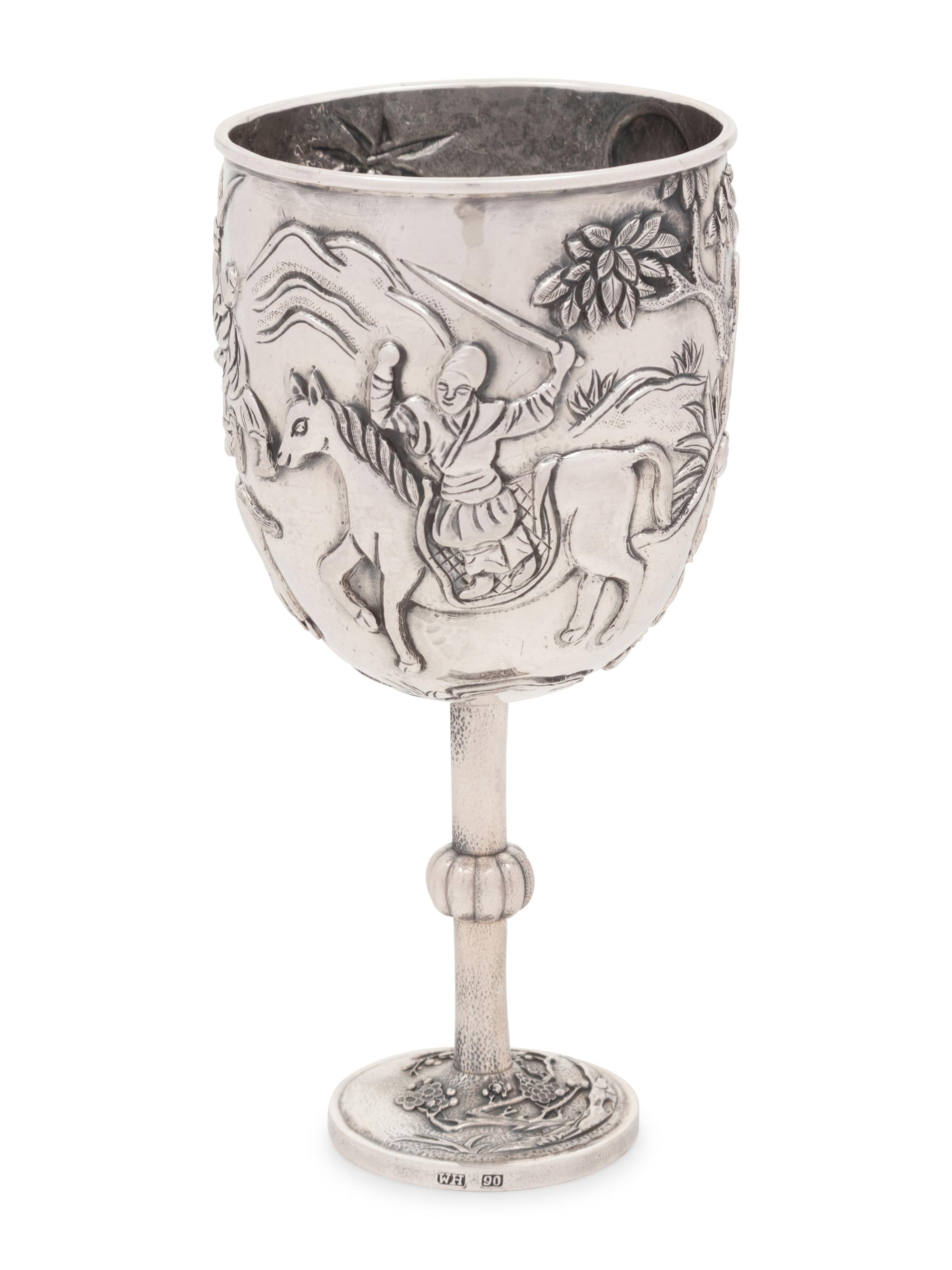 A Chinese Export Silver Goblet