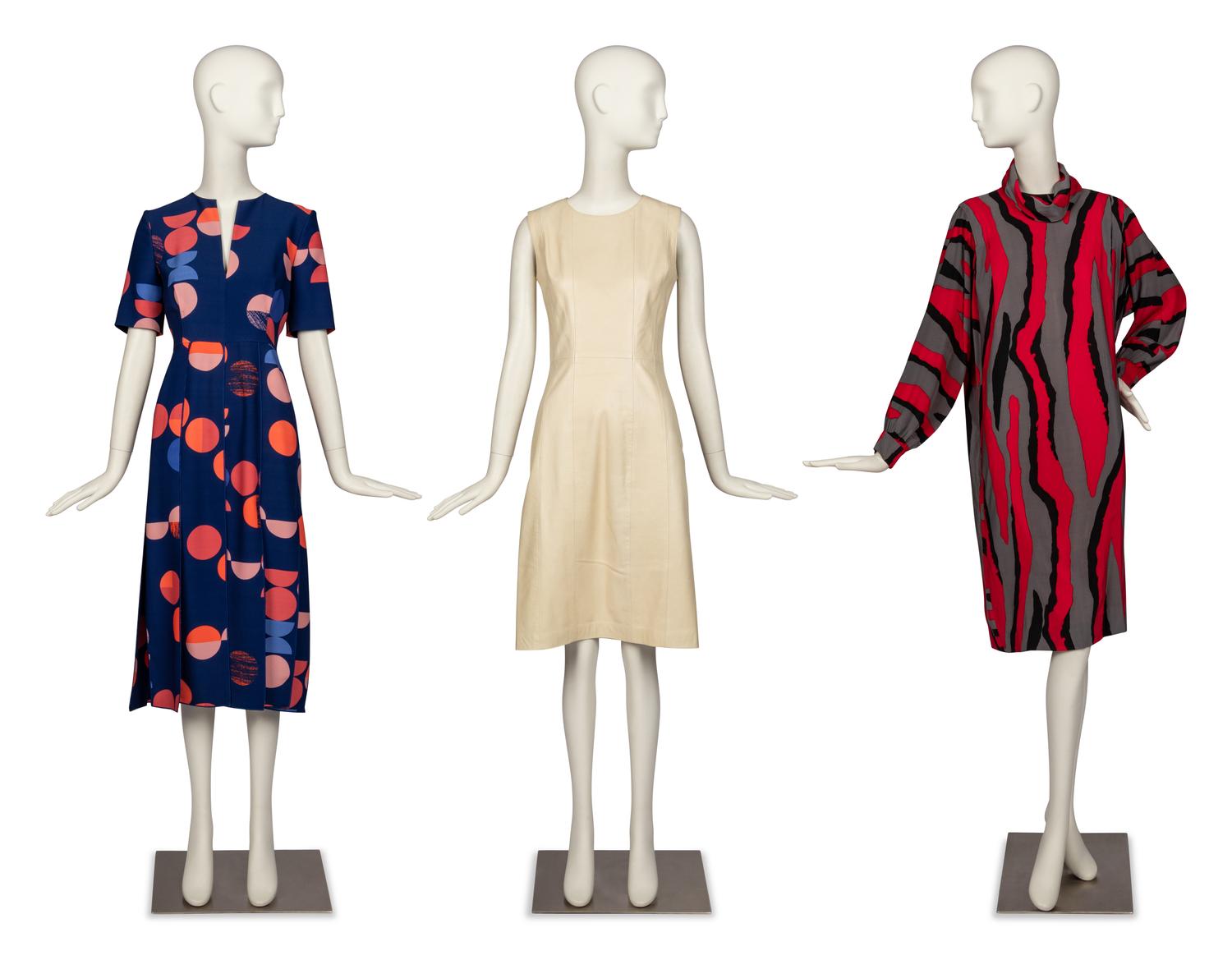 Three Designer Dresses by Victoria Beckham, Martin Margiela, and Balenciaga