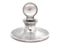 A English Silver Inkwell