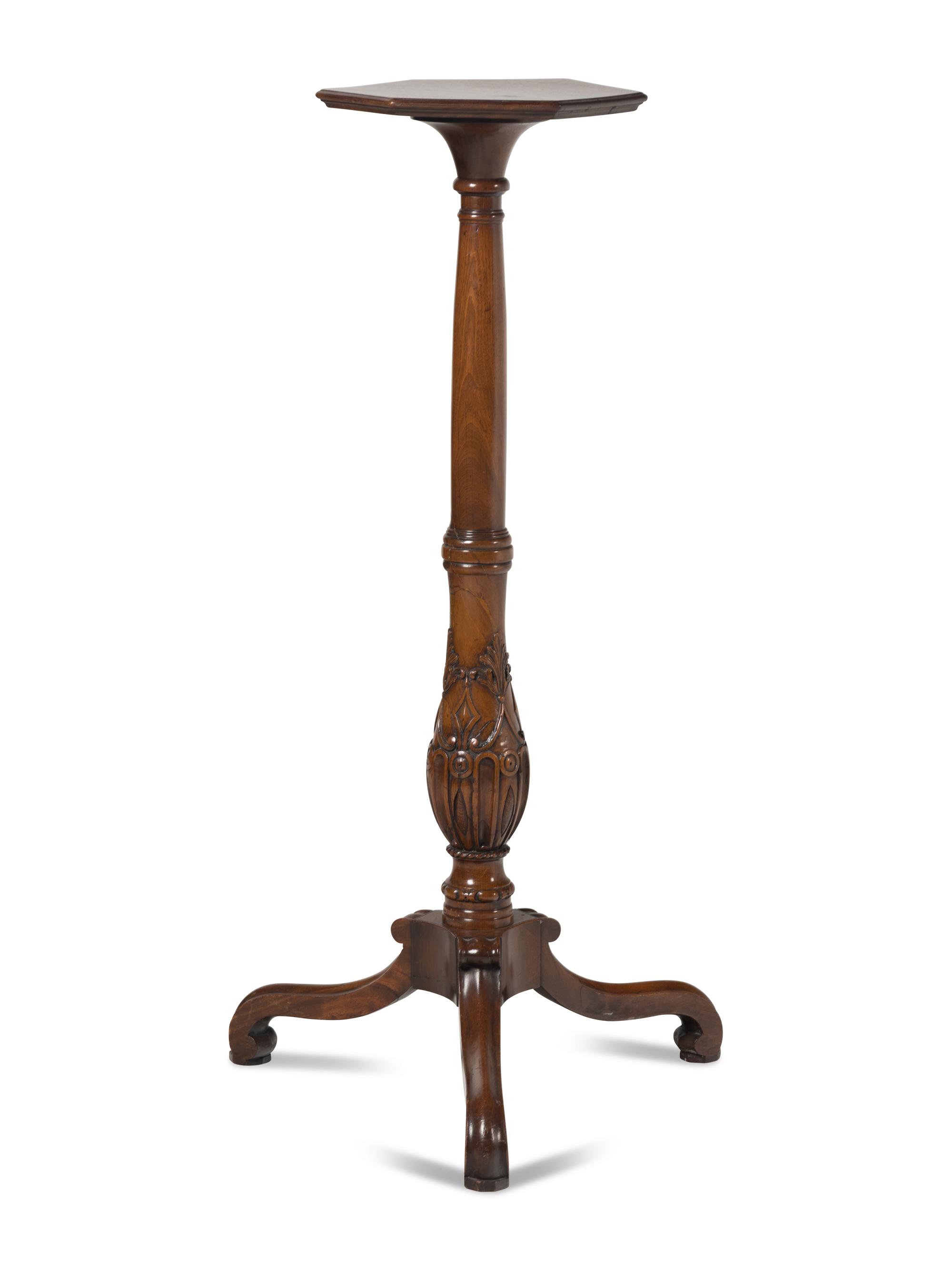 A George III Mahogany Candle Stand