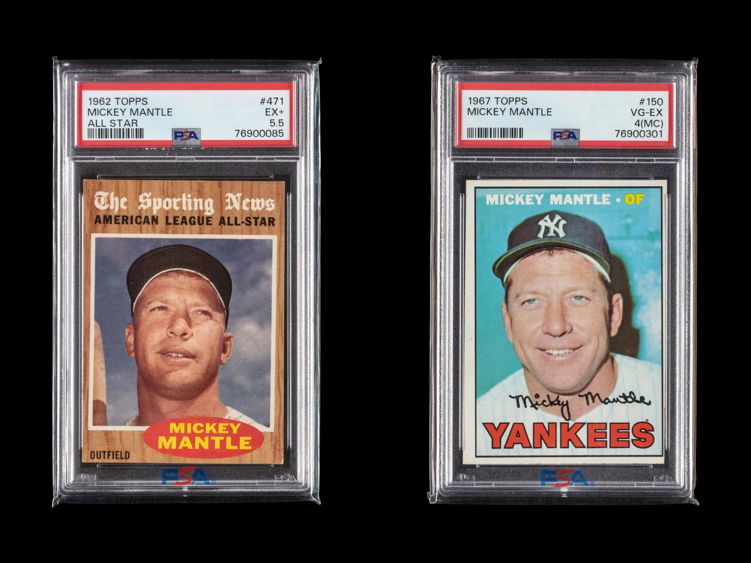 A Collection of PSA Graded Mickey Mantle 1960s Topps Baseball Cards