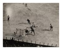 A pair of works depicting the NY Rangers and the Toronto Maple Leafs (N.Y. Rangers (dark suits) NYC; Madison Square Garden, NYC ), 1948; printed ca. 1948