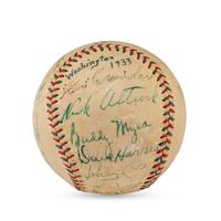 A 1933 Washington Senators Team Signed Autograph Baseball (Beckett Authentication Services Letter of Authenticity)