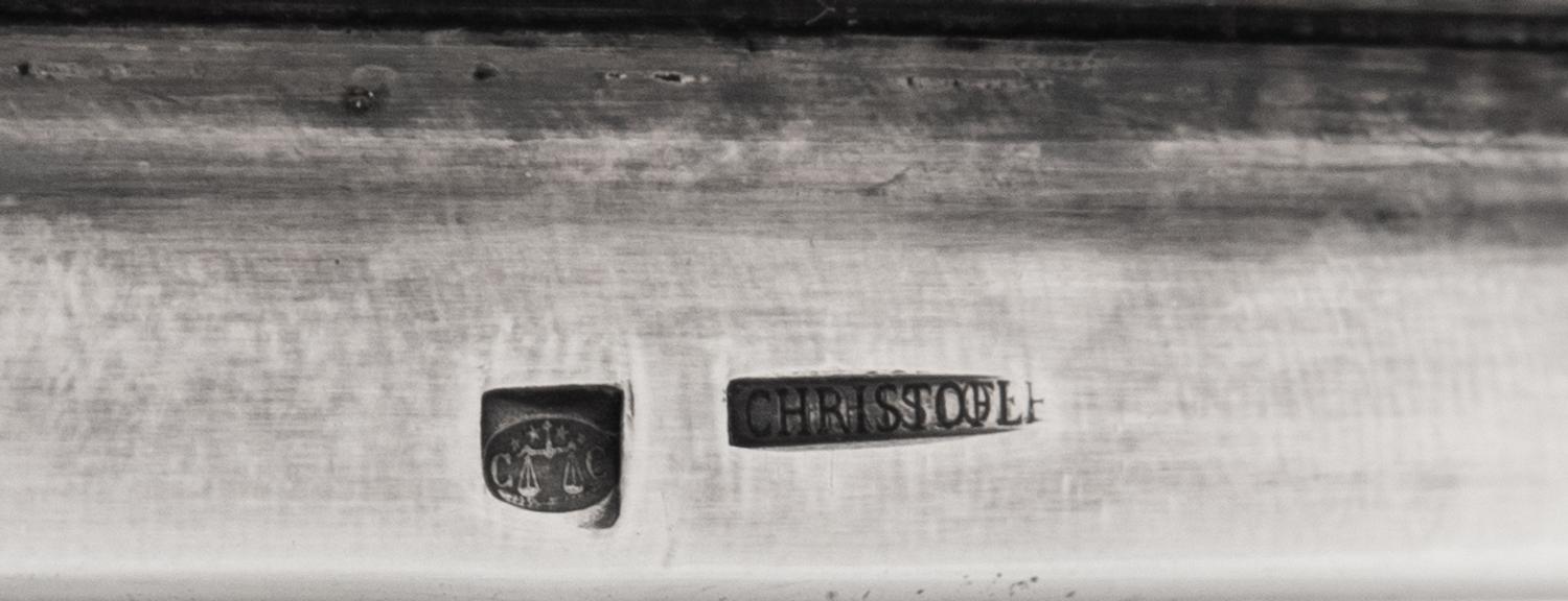 A Christofle Silver-Plate and Parcel Gilt Covered Jar and Underplate