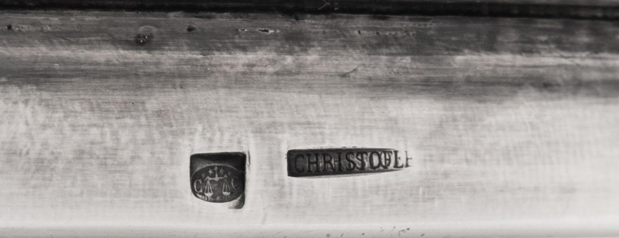A Christofle Silver-Plate and Parcel Gilt Covered Jar and Underplate