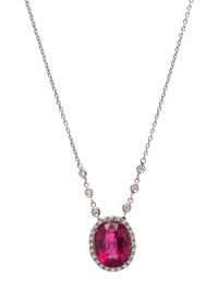 RUBELLITE AND DIAMOND NECKLACE