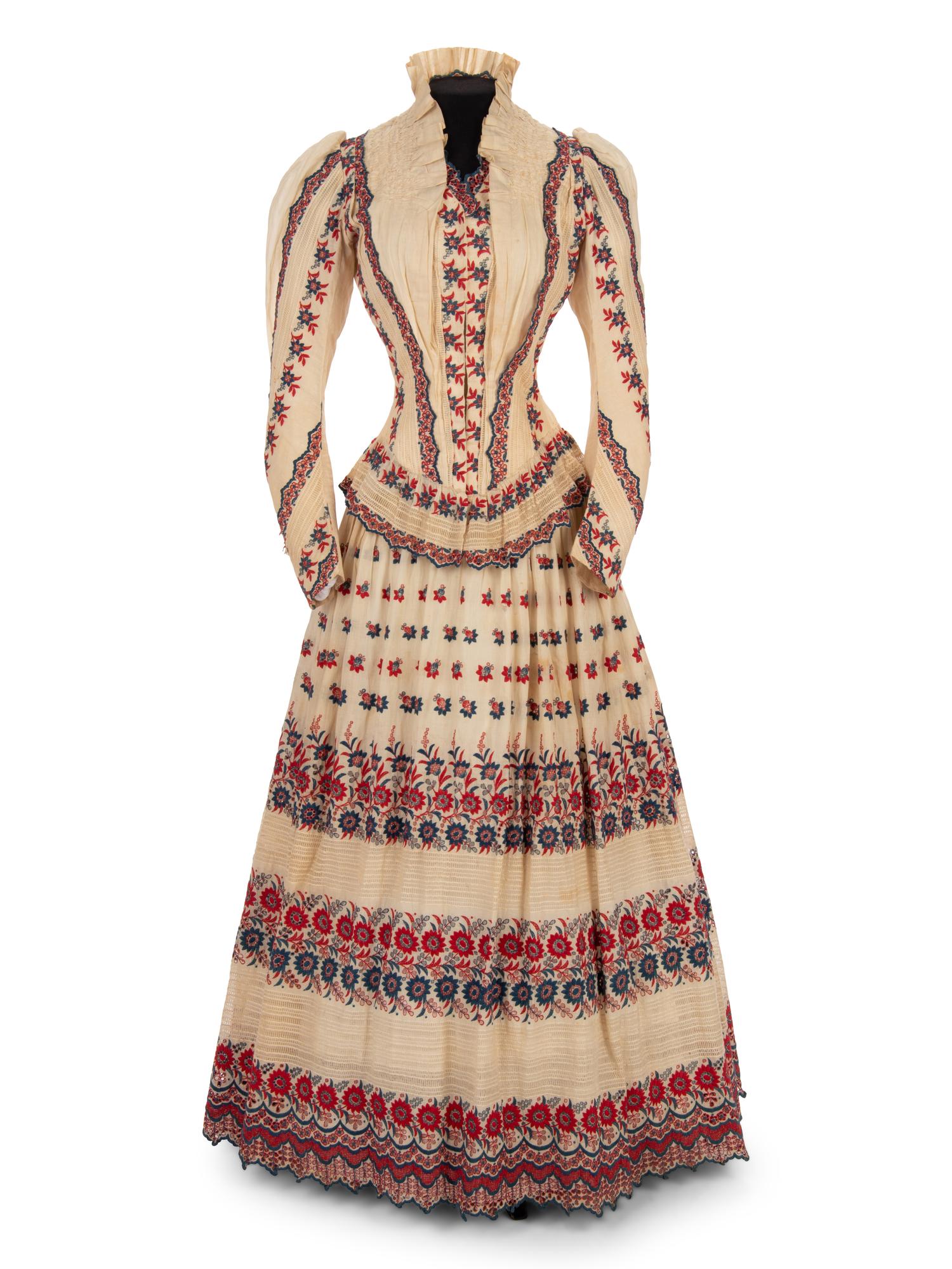 Two Cotton Day Dresses, 1870-80s