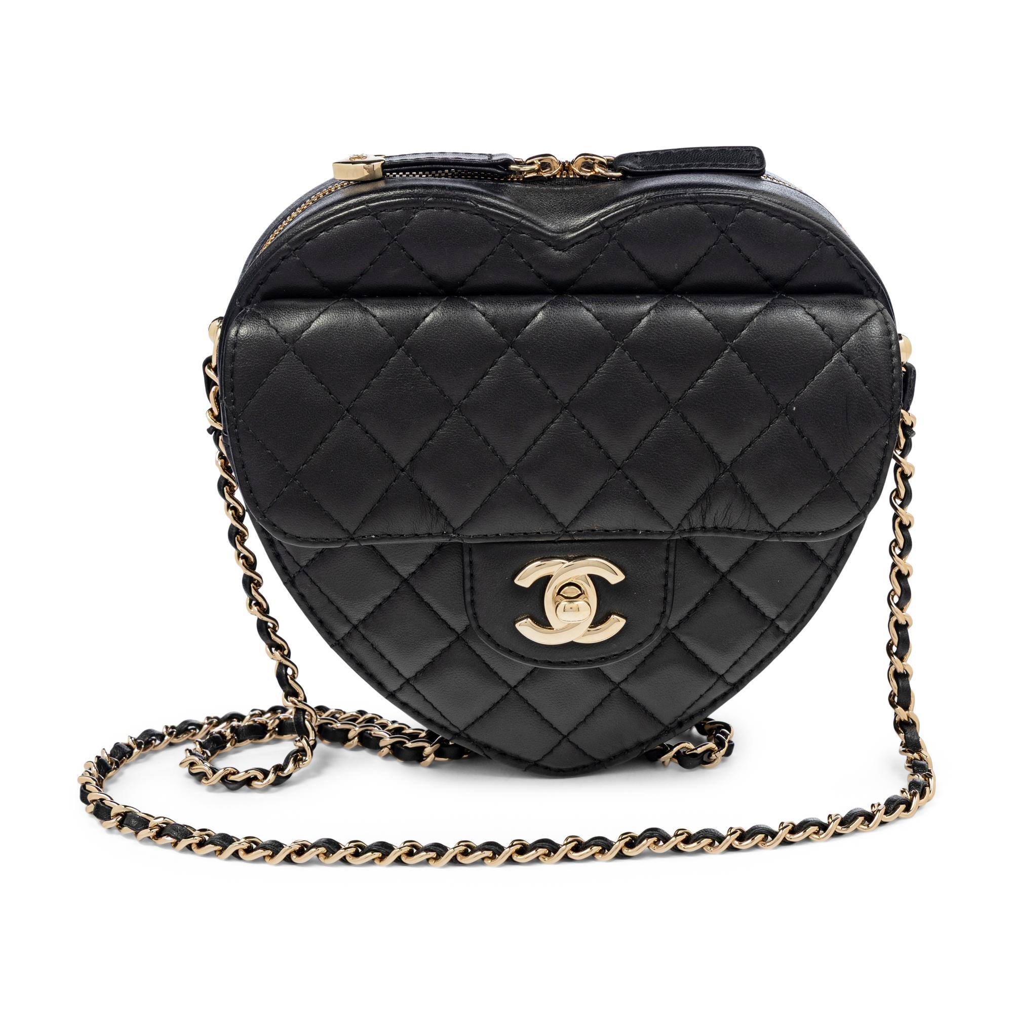 CHANEL, QUILTED LOVE HEART BAG