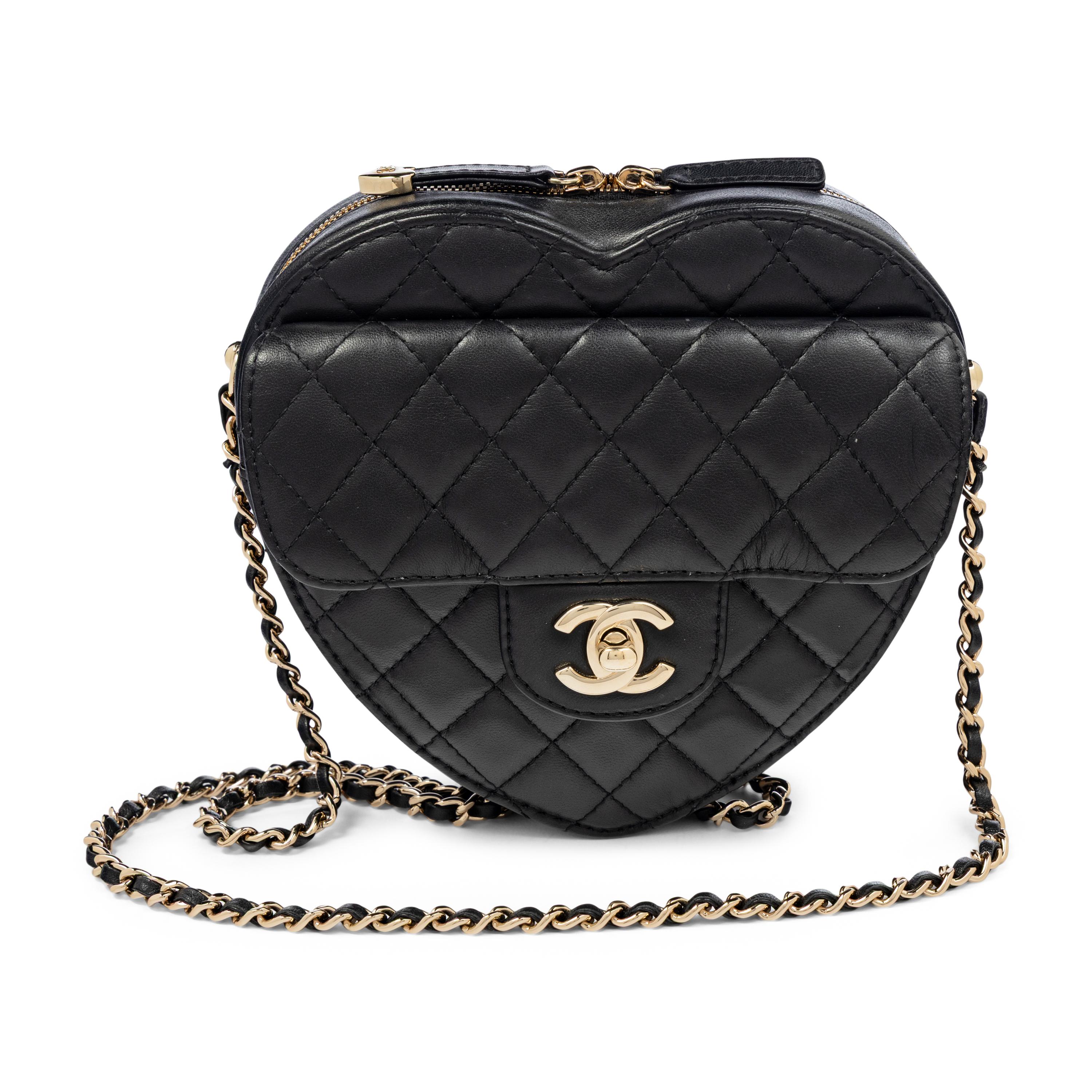 CHANEL, QUILTED LOVE HEART BAG