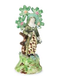 A Group of Five Staffordshire Figures — 19TH CENTURY