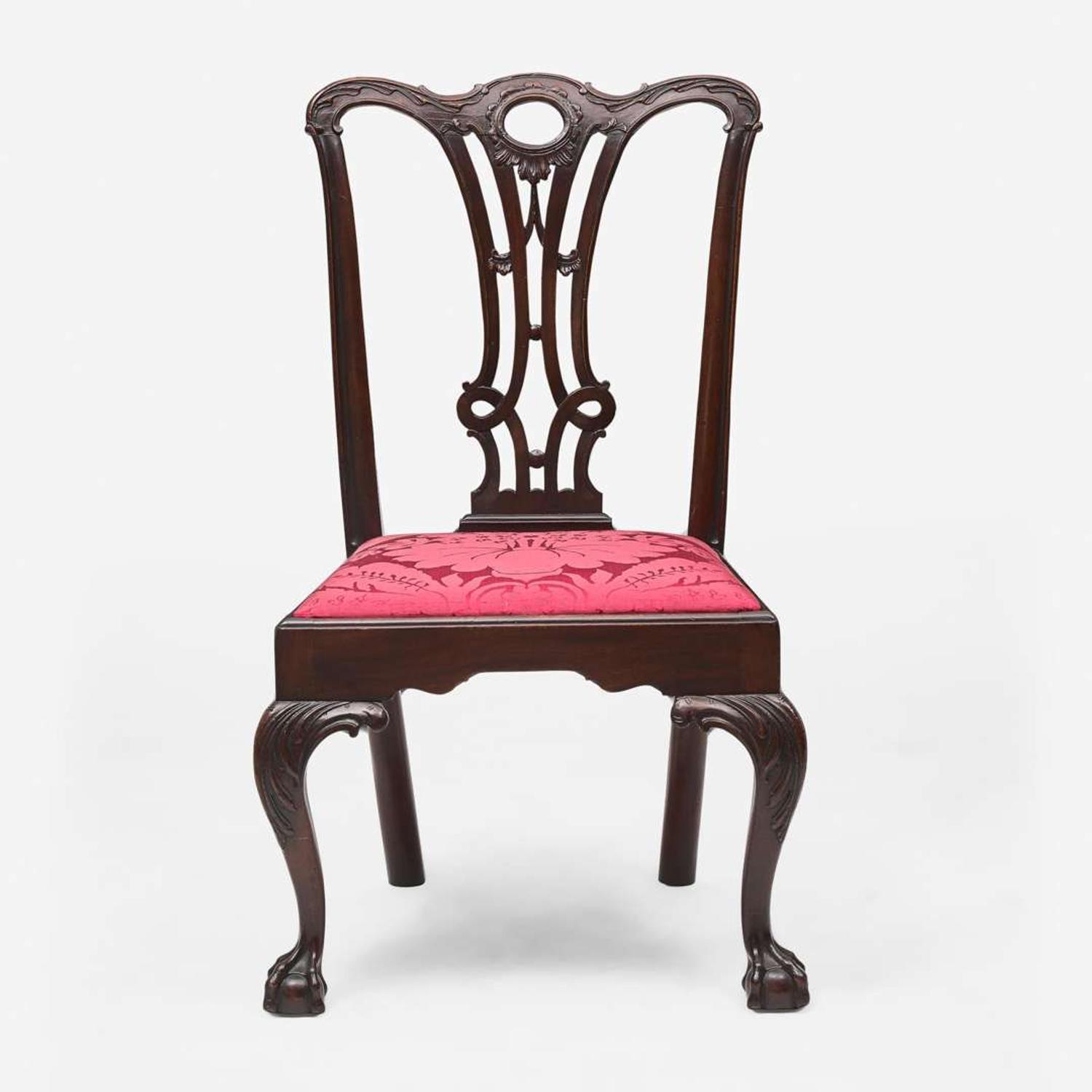 A Chippendale carved mahogany side chair Possibly workshop of Benjamin Randolph (1737-1791), Philadelphia, PA, circa 1770