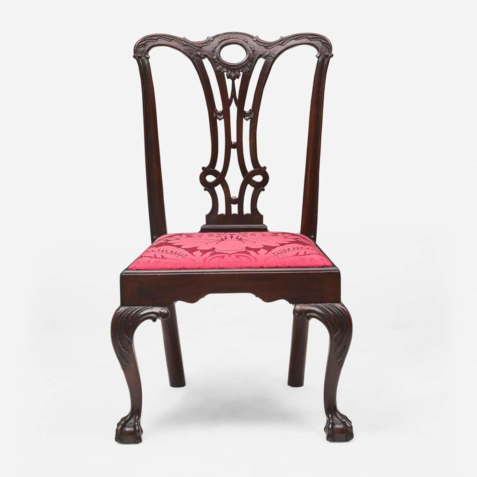 A Chippendale carved mahogany side chair Possibly workshop of Benjamin Randolph (1737-1791), Philadelphia, PA, circa 1770