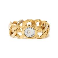 VERDURA, YELLOW GOLD CURB LINK BRACELET WATCH