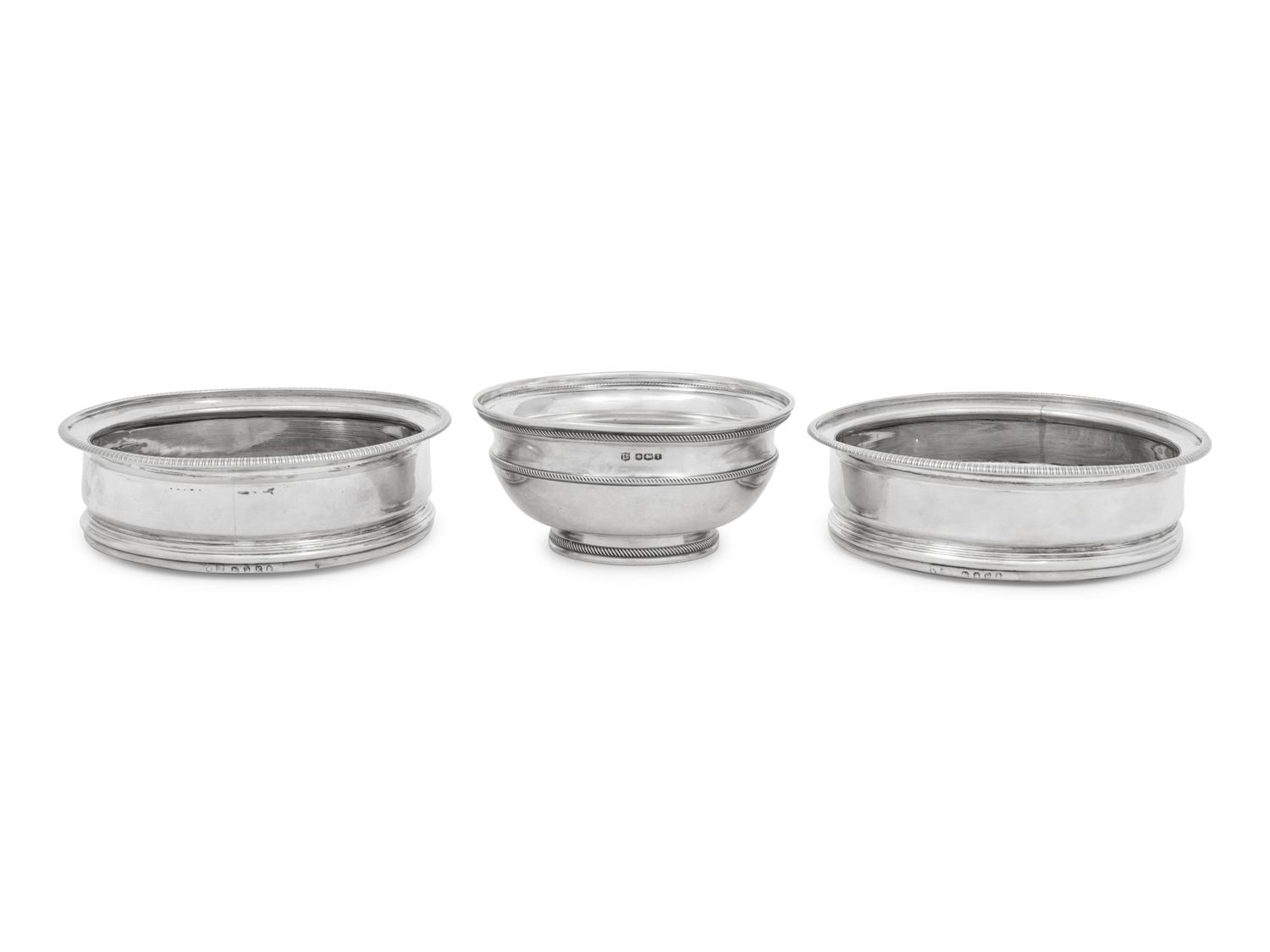Three English Silver Table Articles