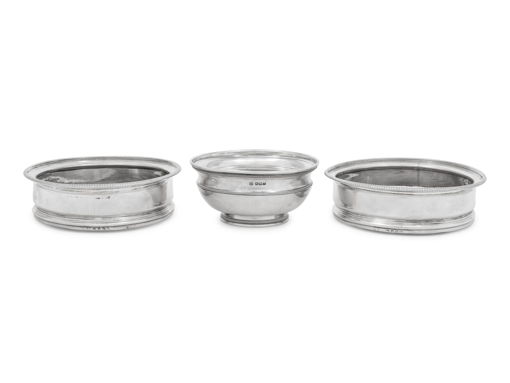 Three English Silver Table Articles