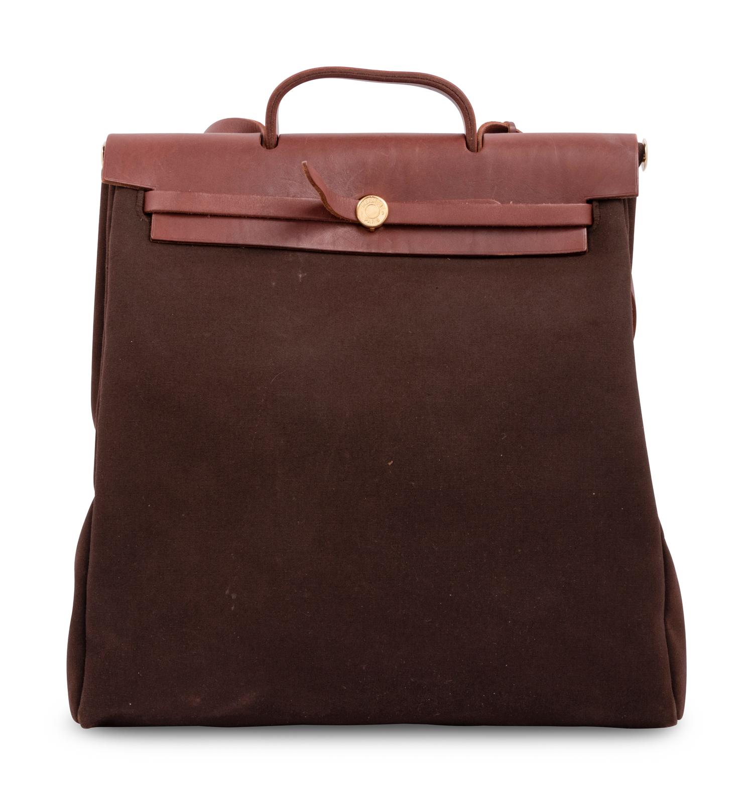Hermès Canvas and Leather Bag, 2012