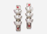 American, Pair of Chrome and Bakelite Sconces