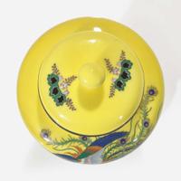 A Japanese cloisonné koro and cover with carved wood stand 日本帶蓋香爐及木底座