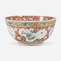 A Chinese famille verte-decorated porcelain large bowl Kangxi period
