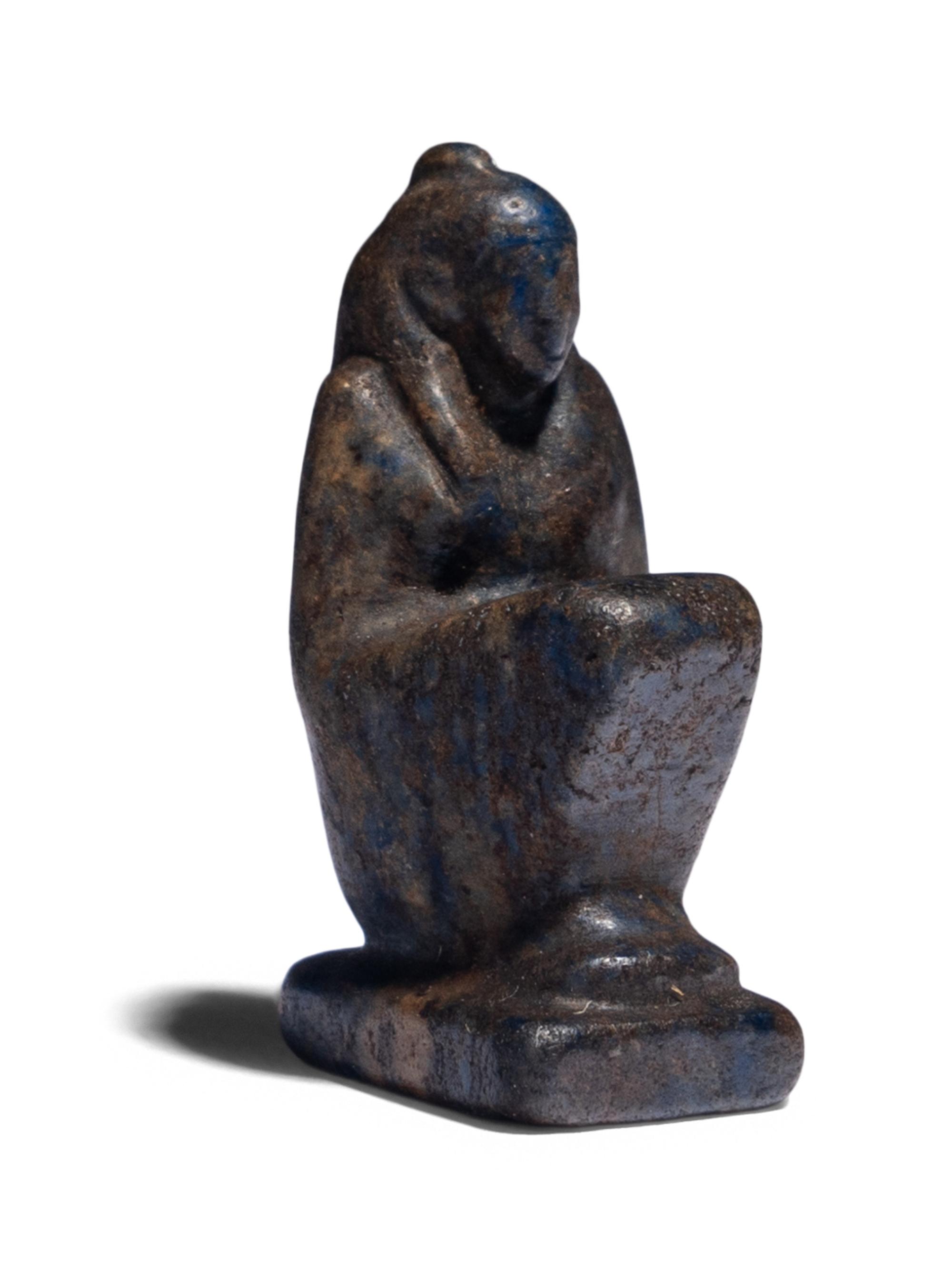 An Egyptian Lapis Lazuli Maat Amulet