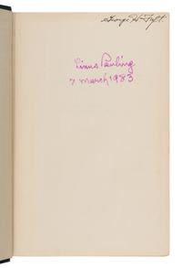 Pauling, Linus (1901-1994). The Nature of the Chemical Bond and the Structure of Molecules and Crystals . Ithaca, NY: Cornell University Press, 1940.