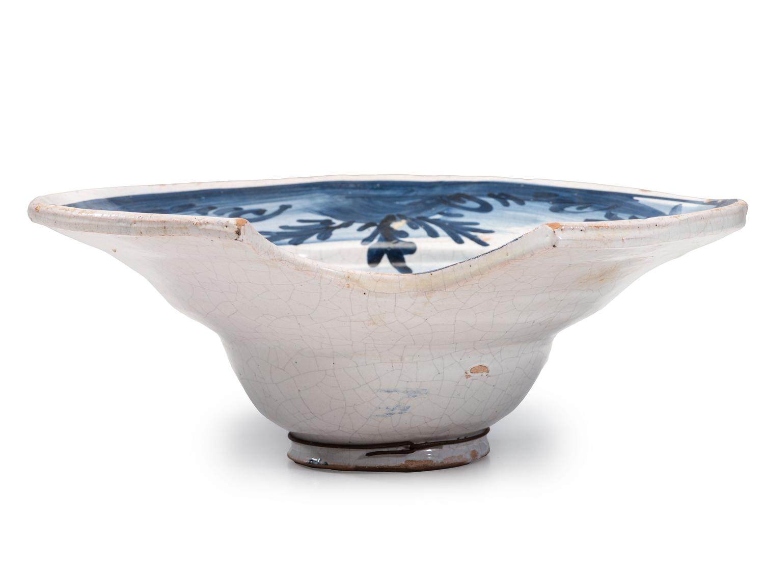 A Delftware Shaving Bowl
