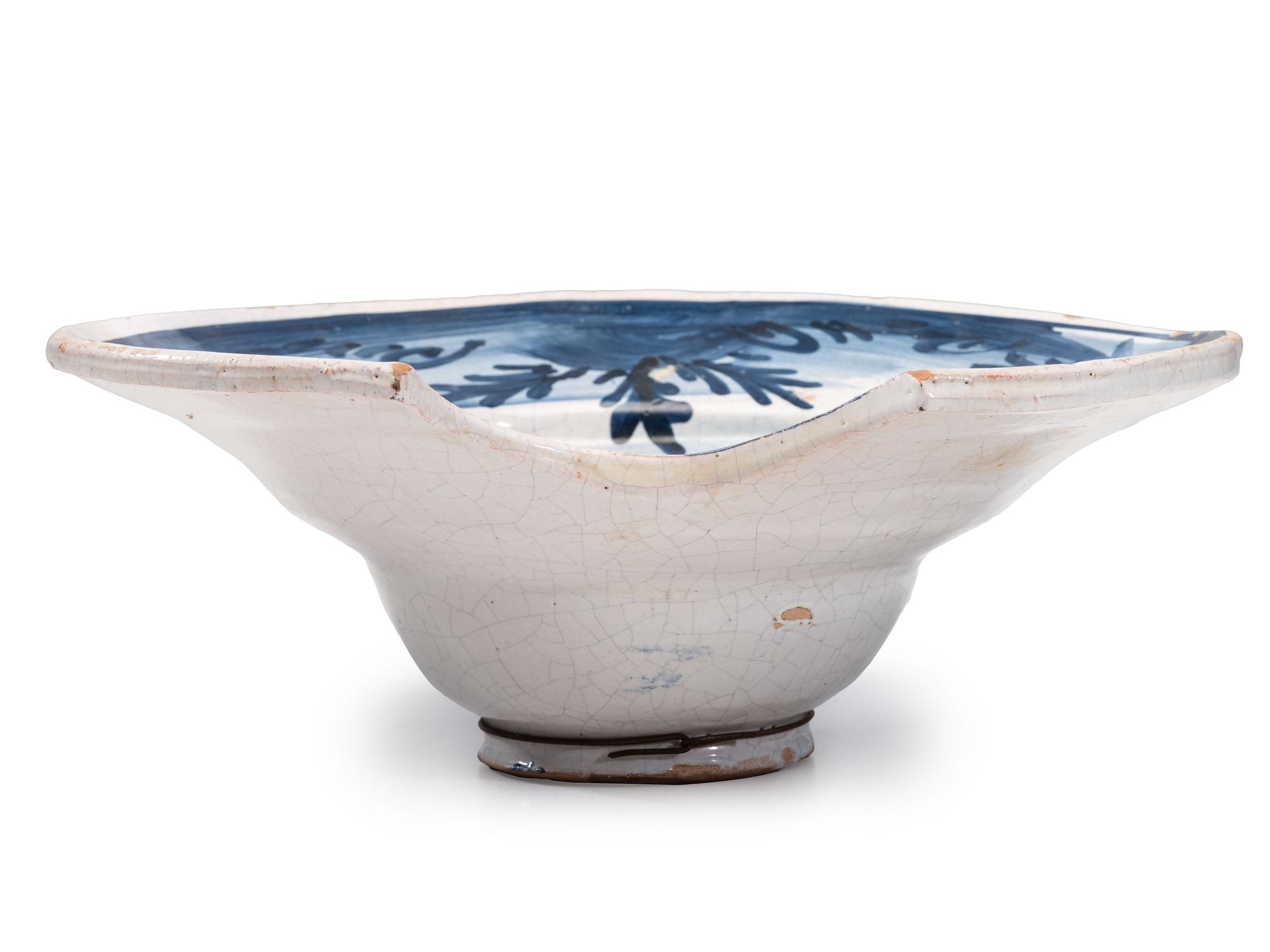 A Delftware Shaving Bowl