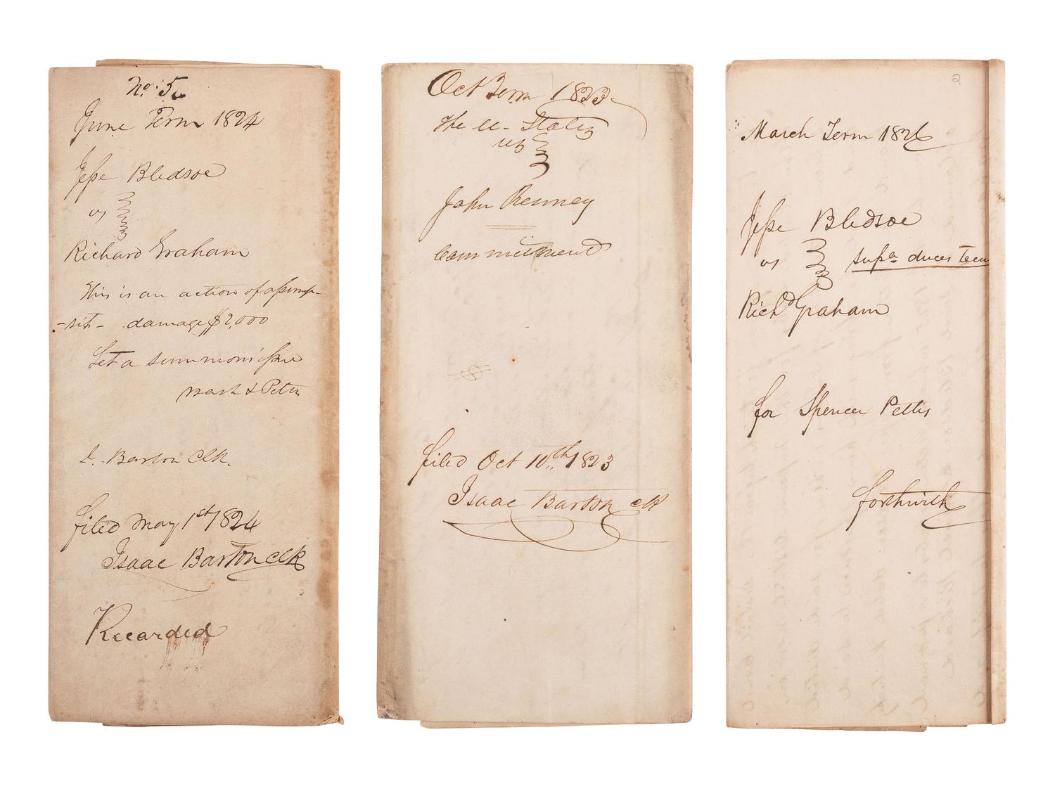 [NATIVE AMERICAN]. Documents related to US Indian Agent Richard Graham (1787- ca 1857).