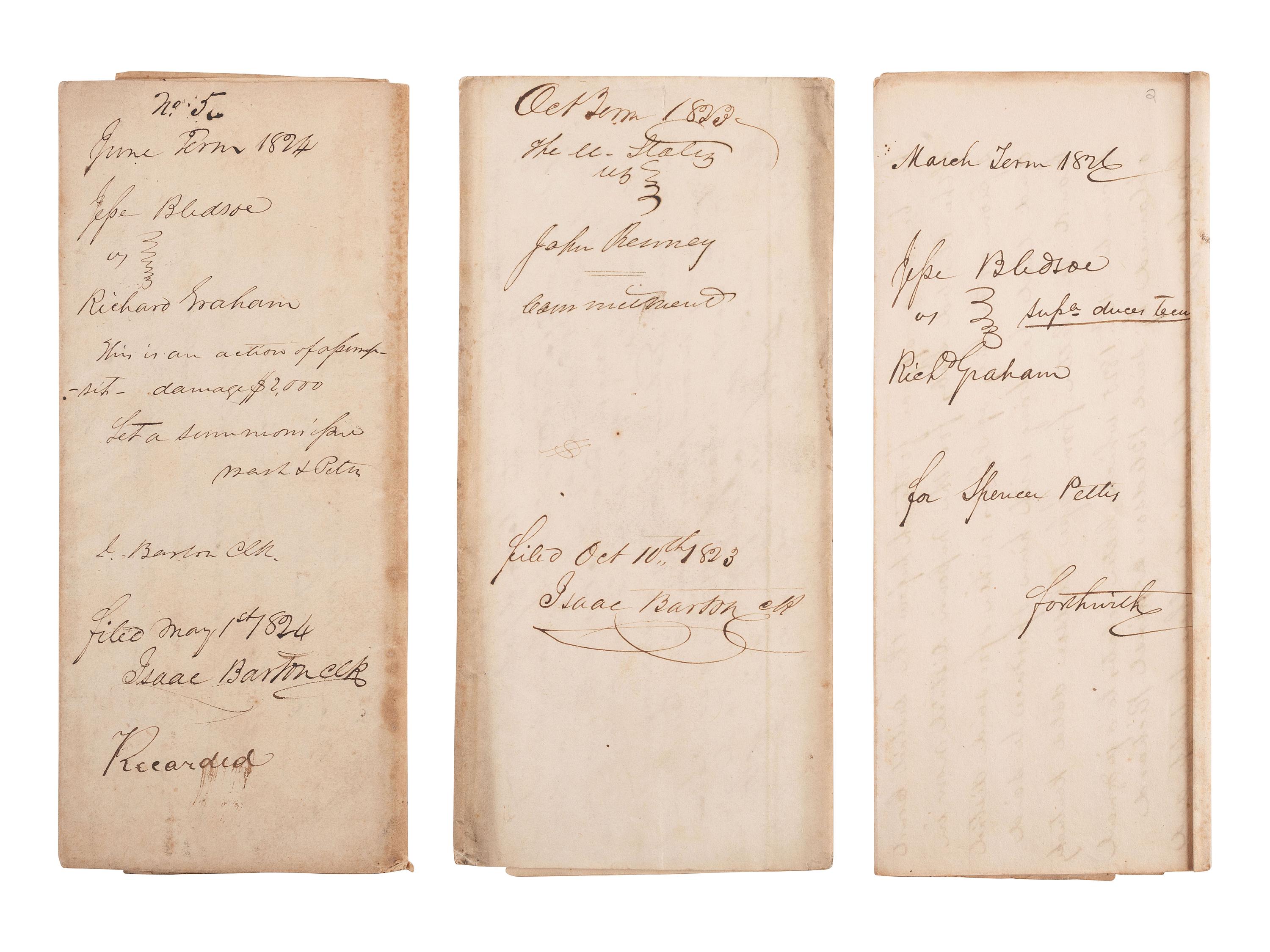[NATIVE AMERICAN]. Documents related to US Indian Agent Richard Graham (1787- ca 1857).