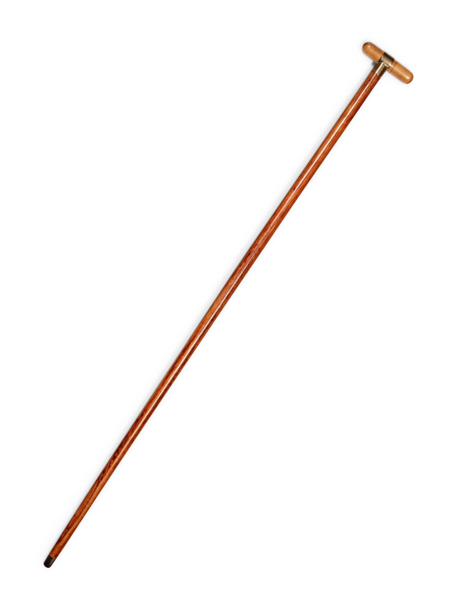 A Brass Mounted Beech Carpenter's 'System' Walking Stick