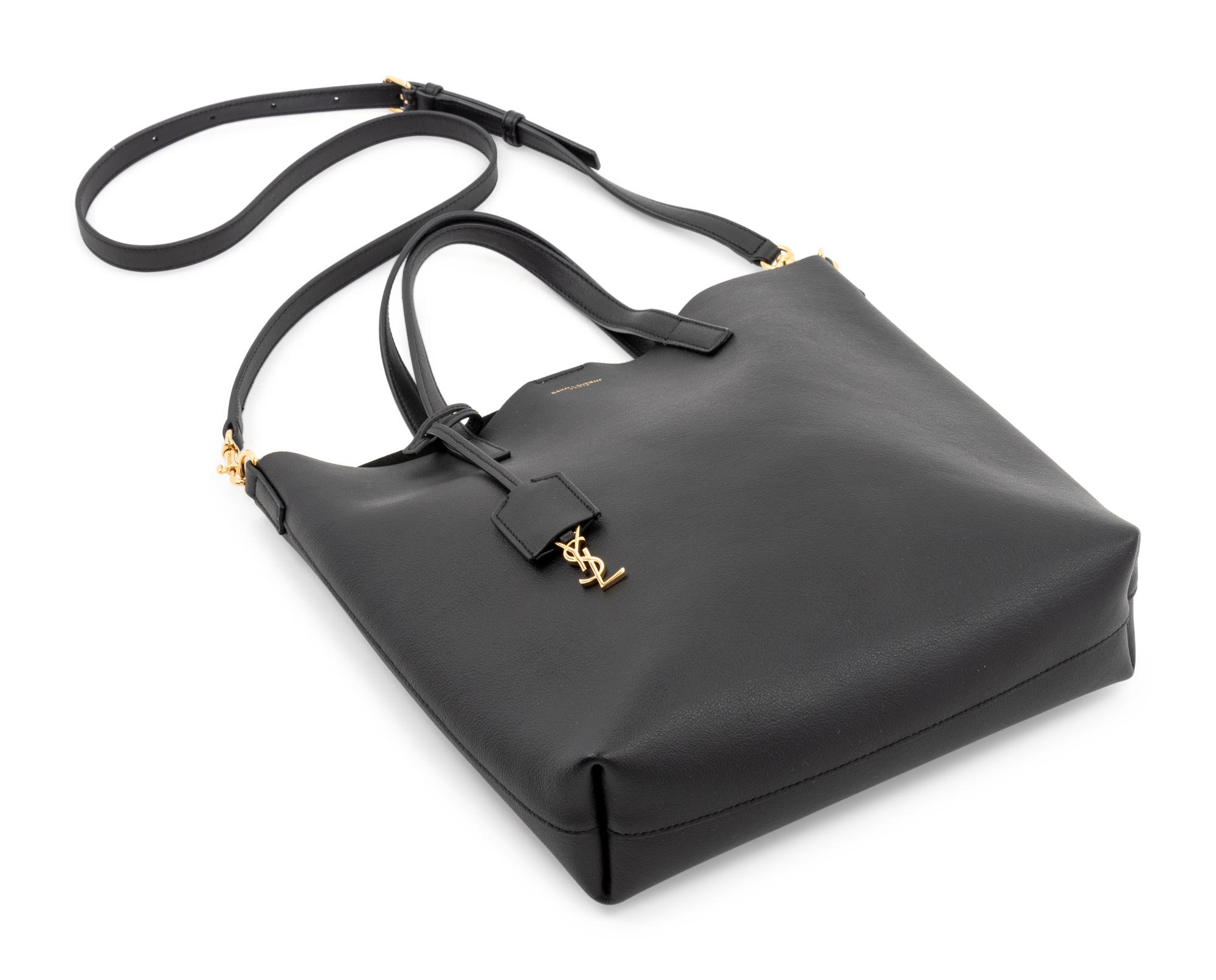 YSL Black Leather Toy Shopping Tote, c.2019