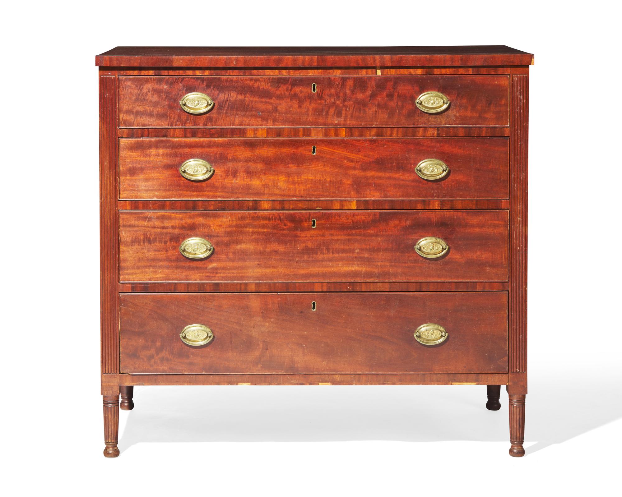 A late Federal mahogany chest of drawers, Philadelphia, PA, circa 1815