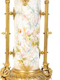 An English Porcelain Gilt Bronze Mounted Vase — 19TH CENTURY