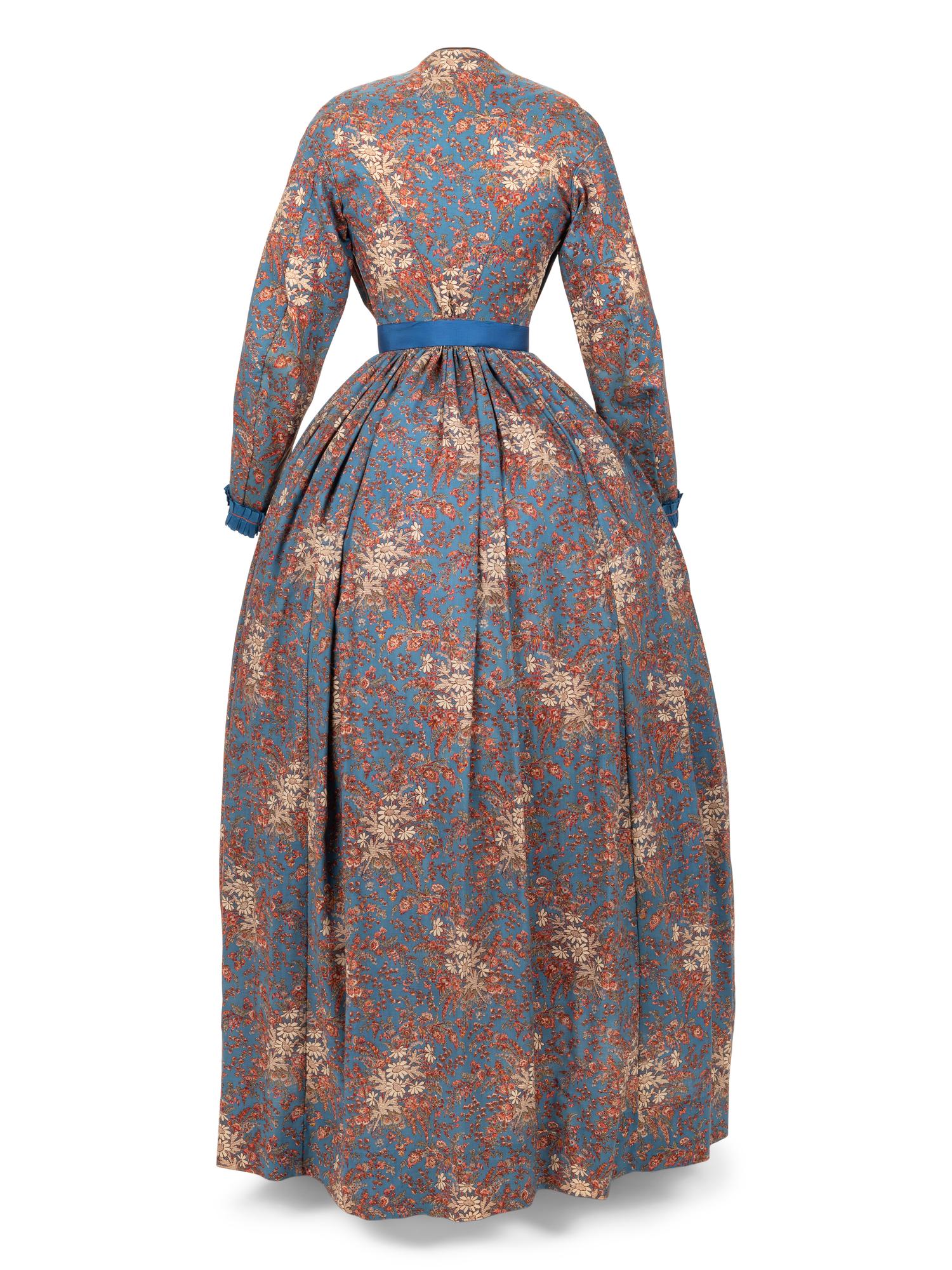Floral Printed Day Dress and Cape, 1860s