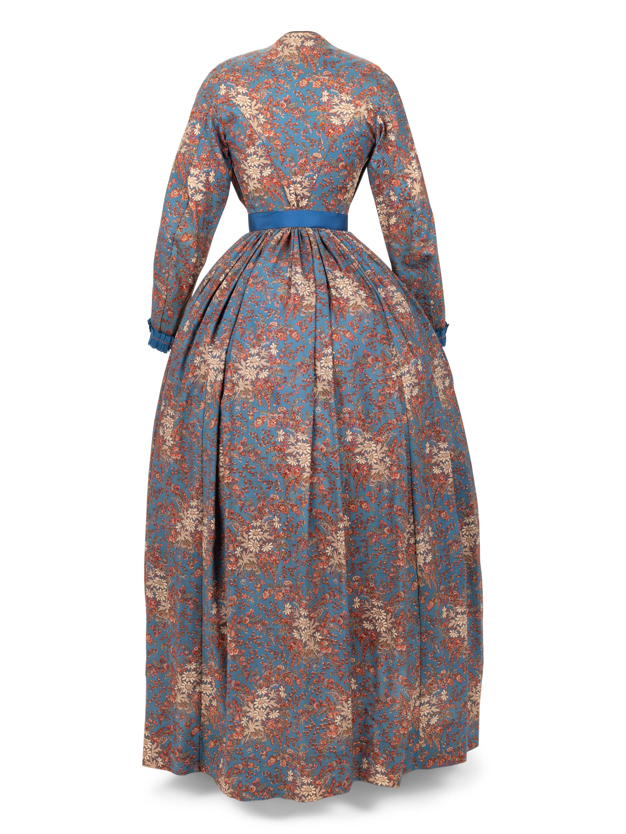 Floral Printed Day Dress and Cape, 1860s