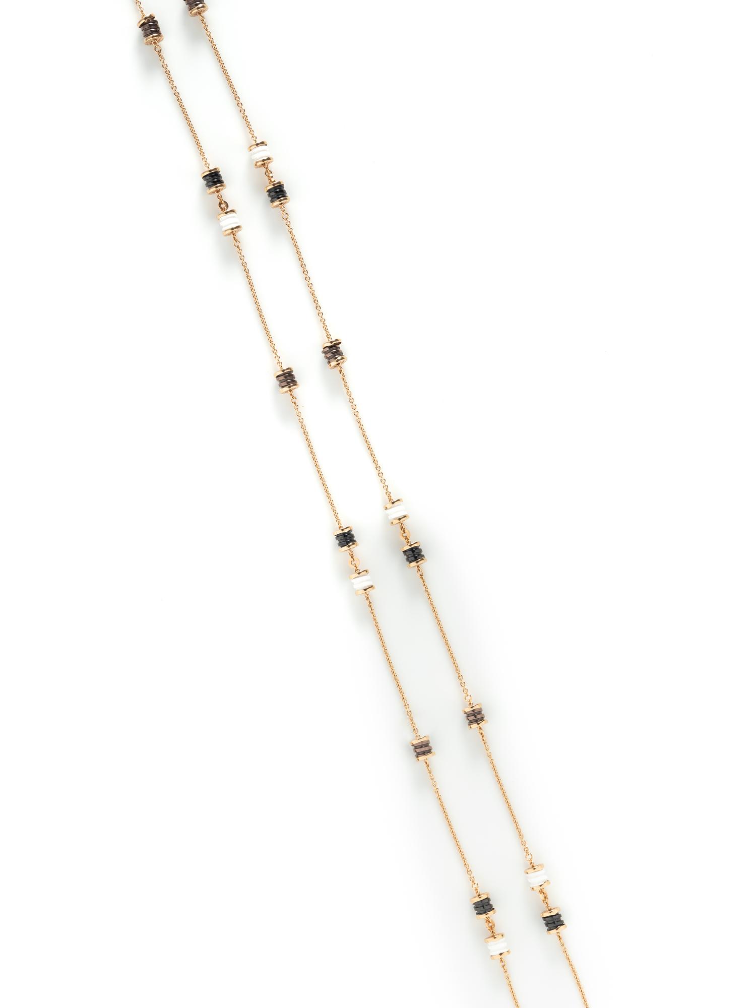 BULGARI, ROSE GOLD AND CERAMIC 'B.ZERO1' NECKLACE