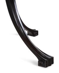 A Contemporary Steel-Banded Stained Mahogany Dining Table