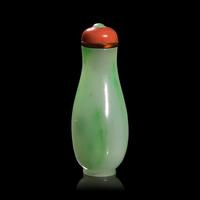 A Rare Miniature Chinese Jadeite Snuff Bottle