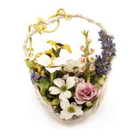 A Cybis Porcelain Colonial Flower Basket