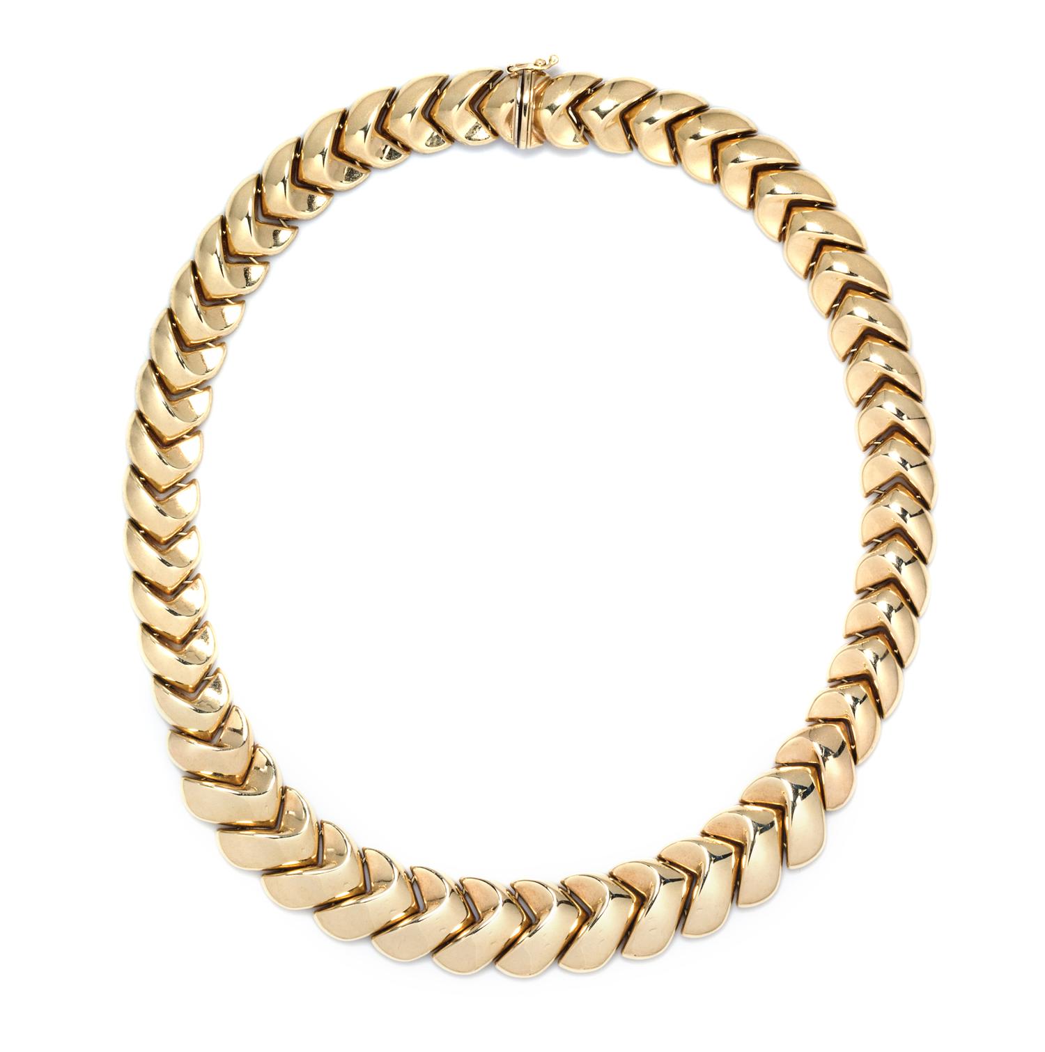 A 14 Karat Yellow Gold Necklace, 41.60 dwts.