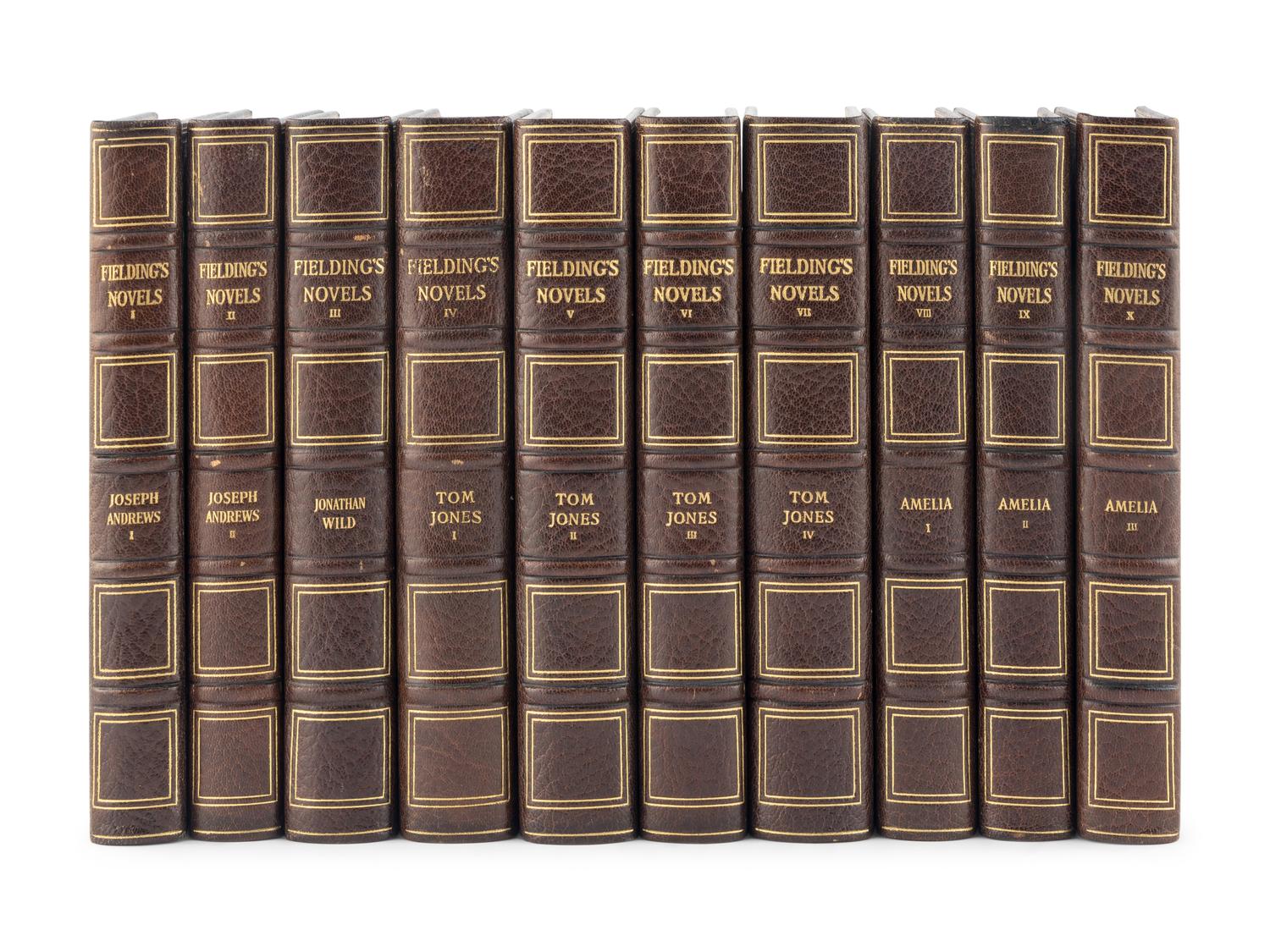 [BINDINGS] -- [LITERATURE]. A group of 6 works related primarily to literature, comprising: