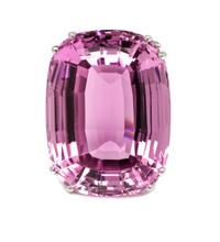 A Platinum and Kunzite Brooch, 26.20 dwts.
