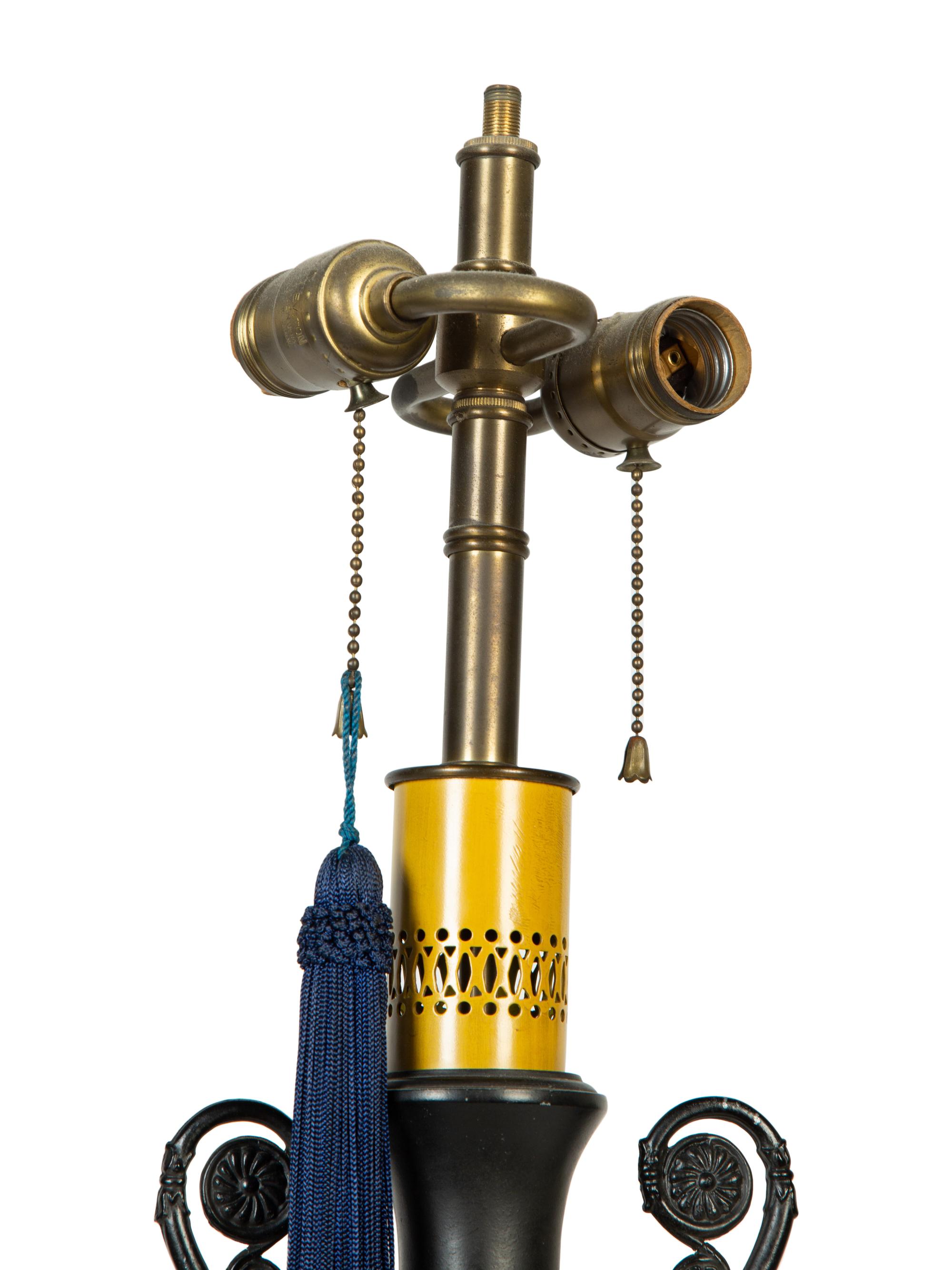 A Tole Table Lamp